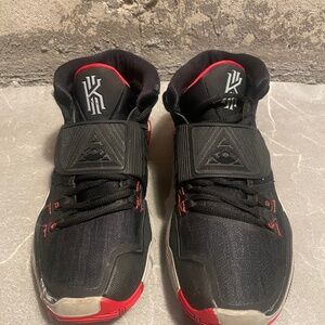 Nike Kyrie 6 "Bred" Black University Red - Men's Size 9 US Basketball Shoe